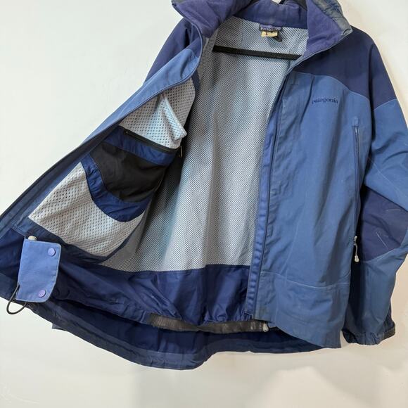 Patagonia Men's Vintage Ski Jacket Full Zip Hooded Waterproof Blue Large - Picture 7 of 14